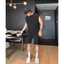 Set Bộ Thể Thao Tank Top Trơn Tay Xuông Nách Đơn Gian Lịch Sự, Chất Liệu Tici Co Dãn Nhẹ 4 Chiều Mềm Mịn Thấm Hút