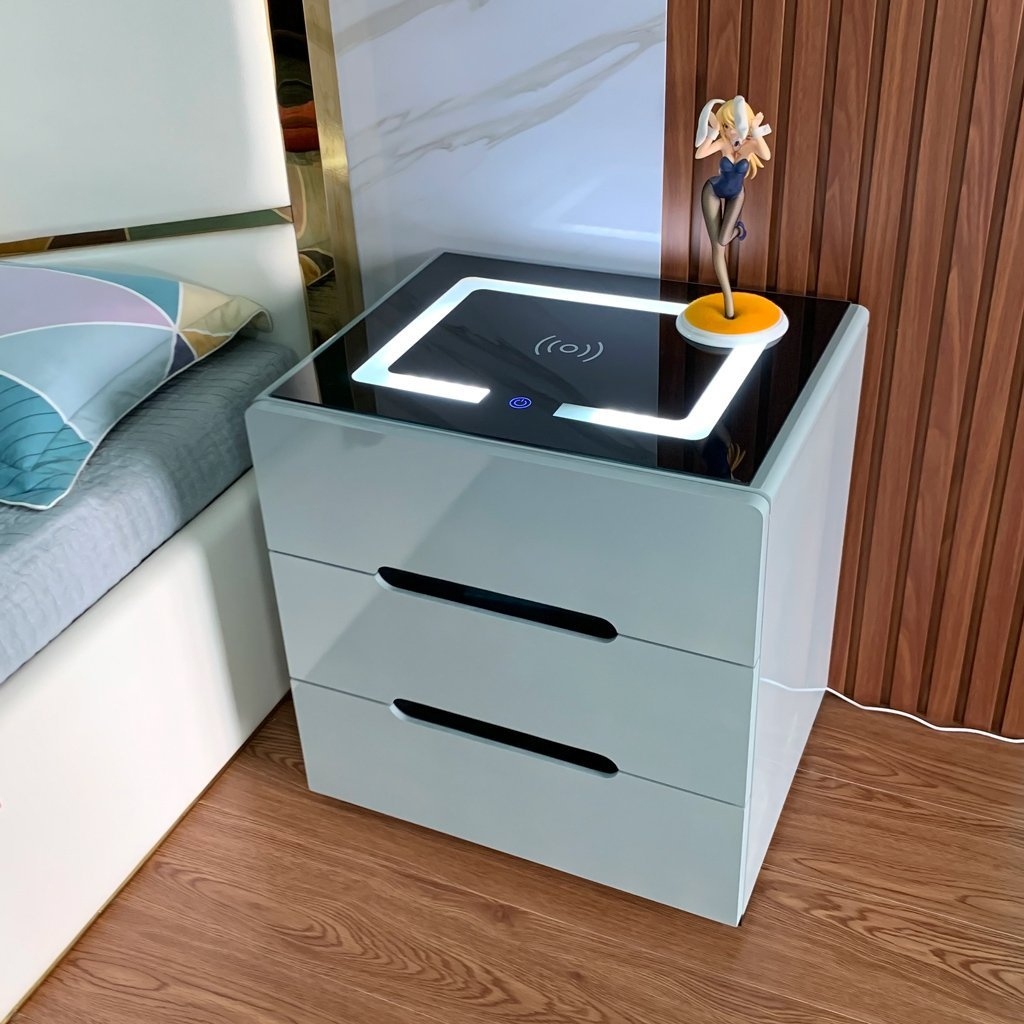 Táp Đầu Giường Thông Minh, Tủ Đầu Giường Hiện Đại Có Sạc Điện Thoại, Đèn  Led, Đầu USB, Loa Bluetooth Hàng Nhập Khẩu | Shopee Việt Nam