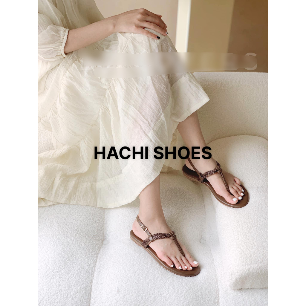Dép Sandal xỏ ngón nữ đế bằng, xăng đan quai kẹp đế bằng mang êm chân ...