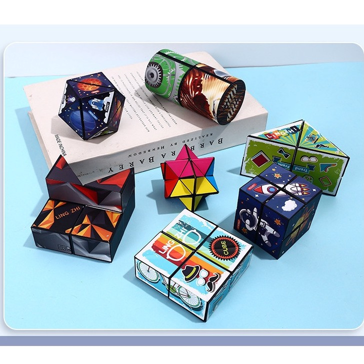 Rubik biến thể, Đồ chơi khối lập phương ma thuật Magic Cube – Rubik 3D thay đổi hình dáng Phát triển trí não cho bé