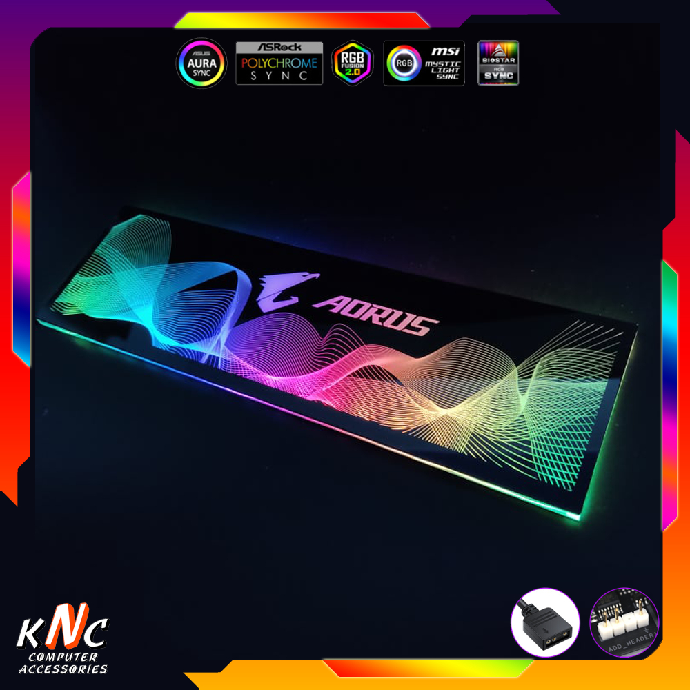 Tấm Che Hộp Nguồn Aorus Led 5v ARGB Sóng Vô Cực Đồng Bộ Mainboard - Hub ...