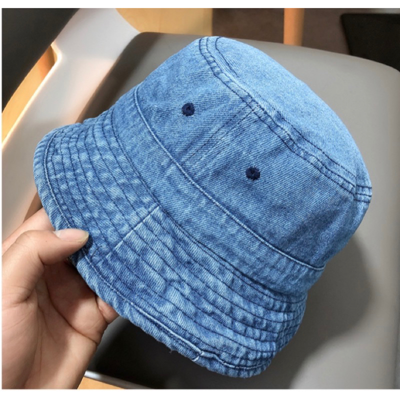 MŨ BUCKET JEAN TRƠN VIỀN VÀNH PHONG CÁCH DENIM NAM NỮ