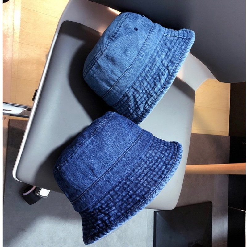 MŨ BUCKET JEAN TRƠN VIỀN VÀNH PHONG CÁCH DENIM NAM NỮ