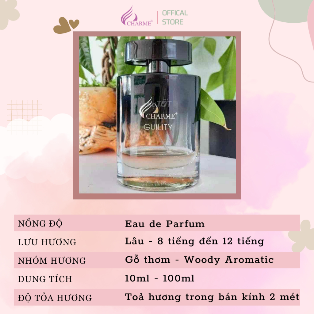 Ảnh Nước hoa nam Charme Guility 10ml Chính Hãng 4