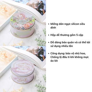 Miếng dán ngực ti silicon keo siêu dính giúp bảo vệ nhũ hoa chống lộ tái sử dụng DEVARI D329