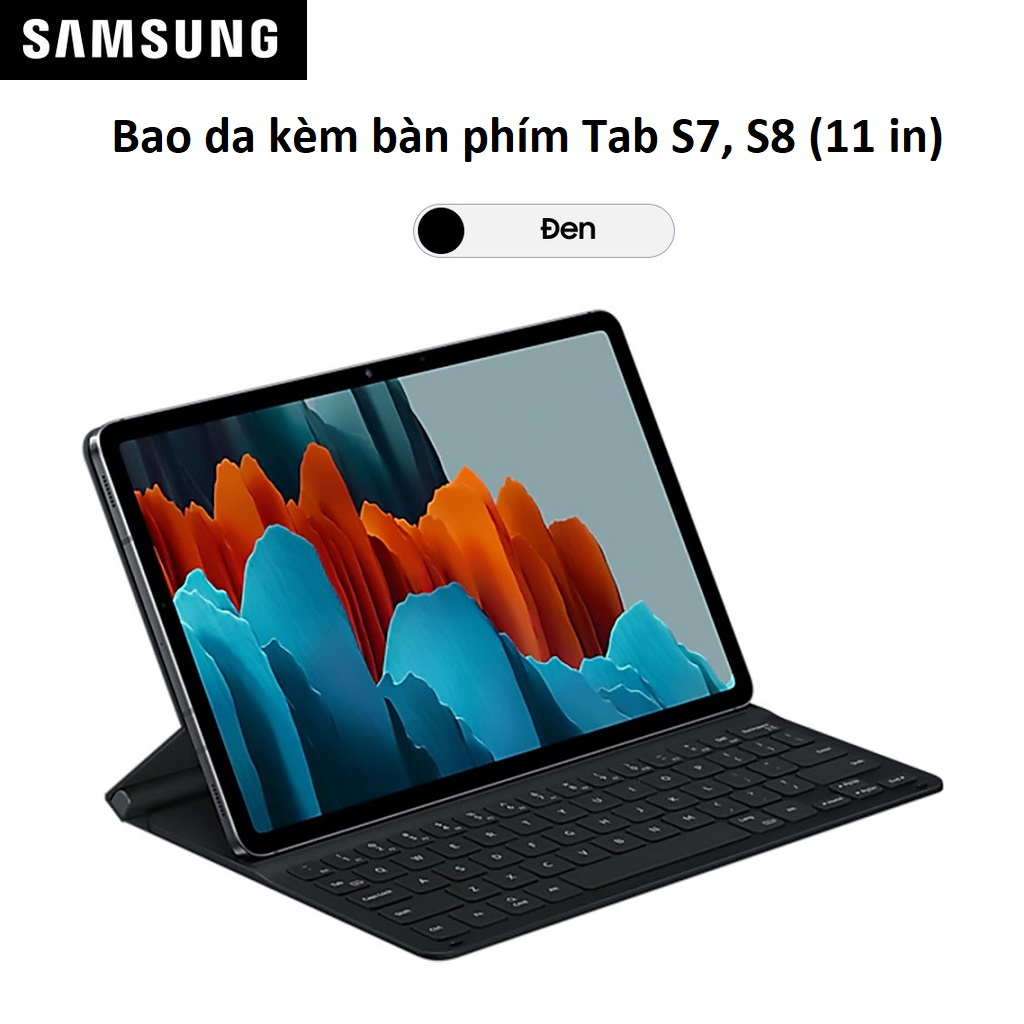 Bao Da kèm bàn phím Samsung Galaxy Tab S7 và S8 (11 in) Keyboard Cover (EF-DT630) - Hàng Chính Hãng