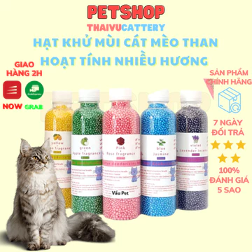 Hạt khử mùi cát vệ sinh cho mèo, giảm mùi hôi cát mèo an toàn cho mèo con và mèo bầu - Thaivucattery