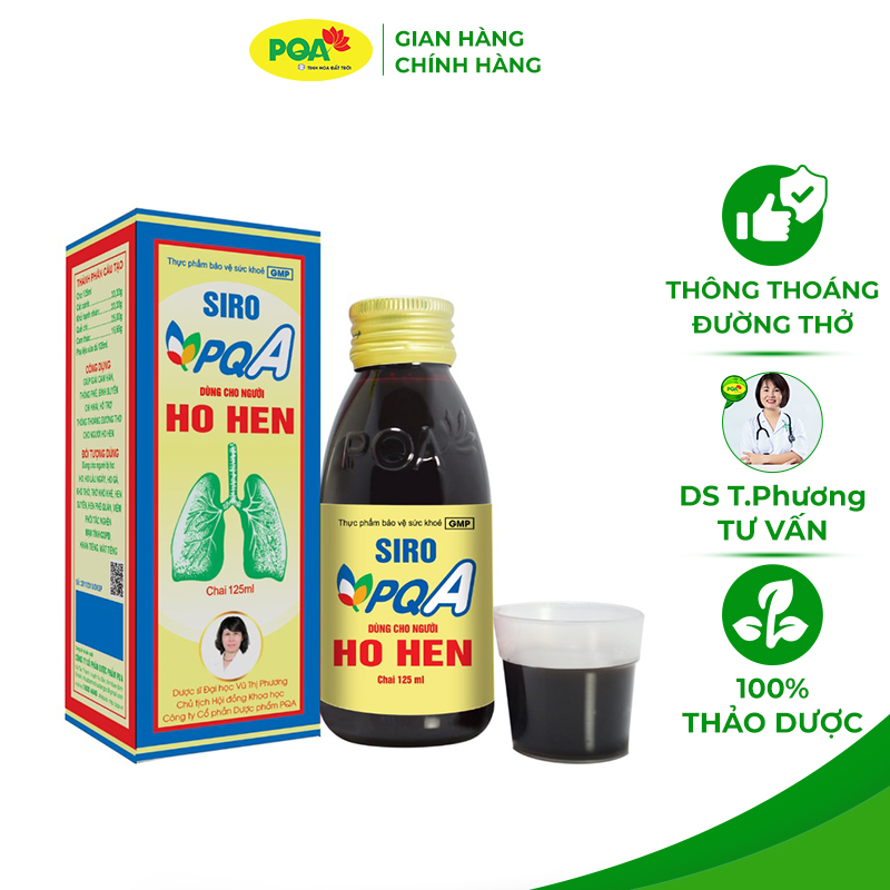 Siro Ho hen PQA thảo dược giúp thông thoáng đường thở cho người hen ...