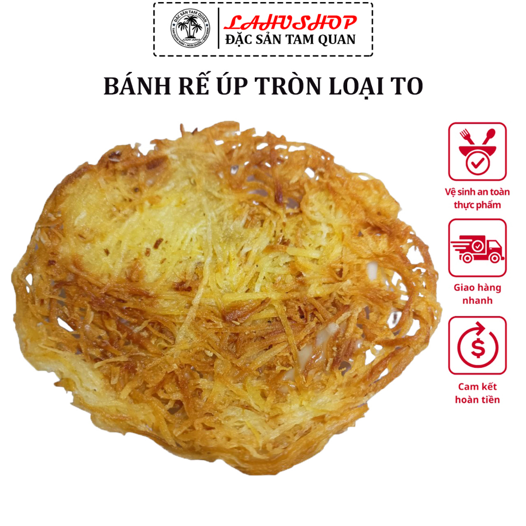 Bánh rế khoai mỳ tròn loại to, thơm ngon giòn tan, hàng chính gốc Bình ...