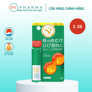 Son Dưỡng Bạc Hà Dành Cho Môi Khô Và Nứt Nẻ Omi Menturm Nhật Bản (3.2g/thỏi)