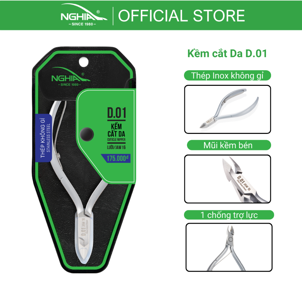 Ảnh Kềm Cắt Da Thép Không Gỉ KỀM NGHĨA D.01 2