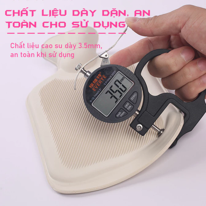 Túi chườm nóng đau bụng kinh cao su loại lớn 2000ml chườm nóng chườm lạnh, giảm đau, điều hòa khí huyết – 3