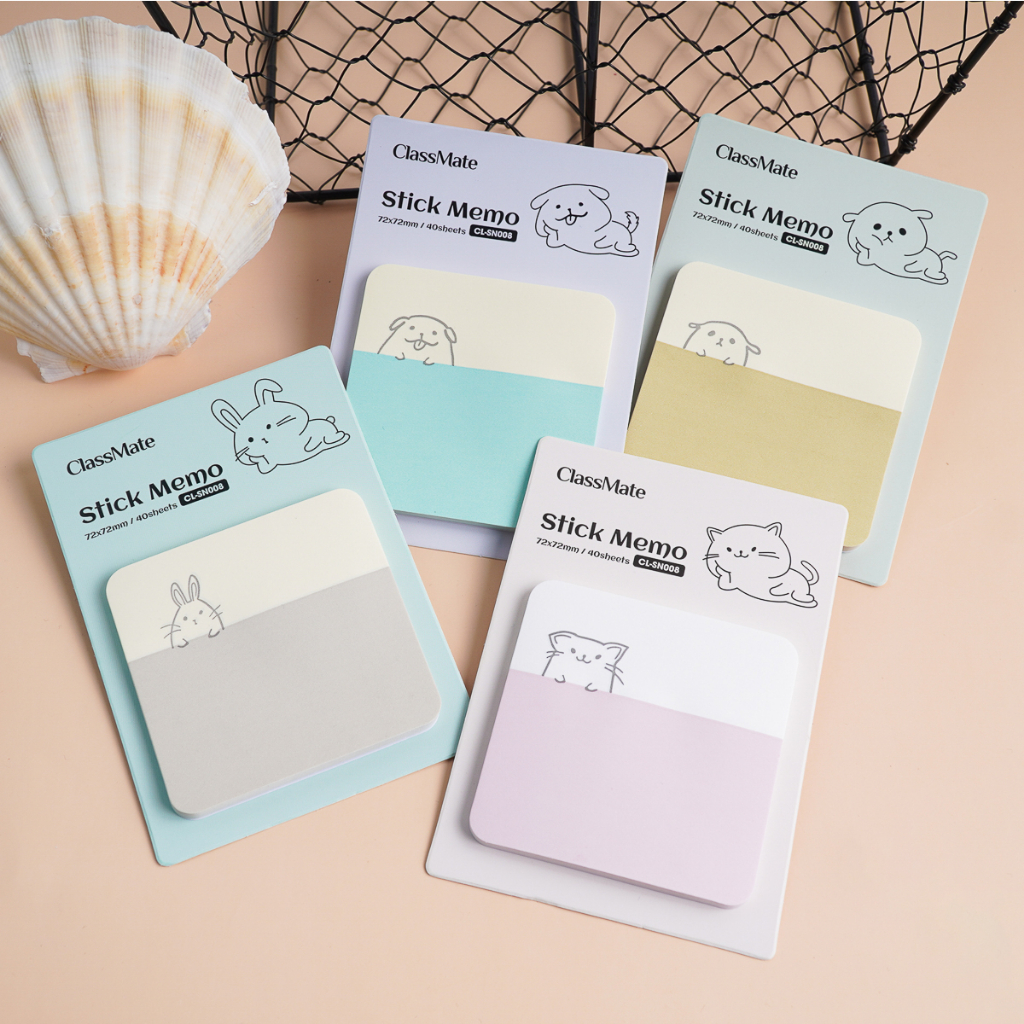 Giấy Note Ghi Chú CLASSMATE Stick Memo Thiết Kế Đơn Giản Dùng Để Ghi Chú Trang Trí Sổ Vở Vô Cùng Tiện Lợi CL-SN008/9/10
