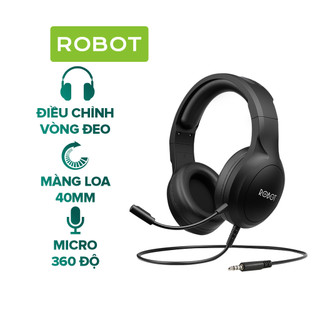 Tai Nghe Chụp Tai ROBOT RH-P20 Âm Thanh 3D Hỗ Trợ Kết Nối Cổng AUX - BẢO HÀNH 12 THÁNG 1 ĐỔI 1