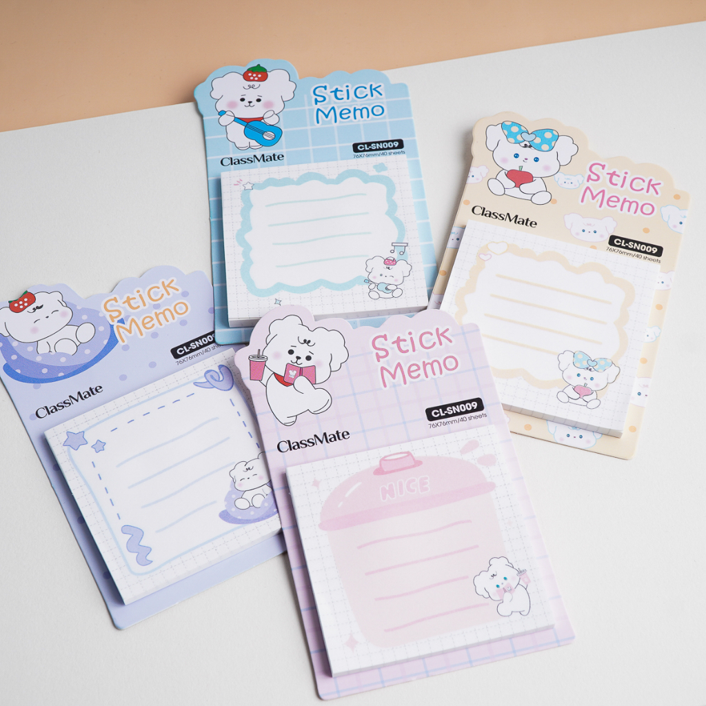 Giấy Note Ghi Chú CLASSMATE Stick Memo Thiết Kế Dễ Thương, Dùng Để Ghi Chú, Trang Trí Sổ Vở Vô Cùng Tiện Lợi CL-SN009