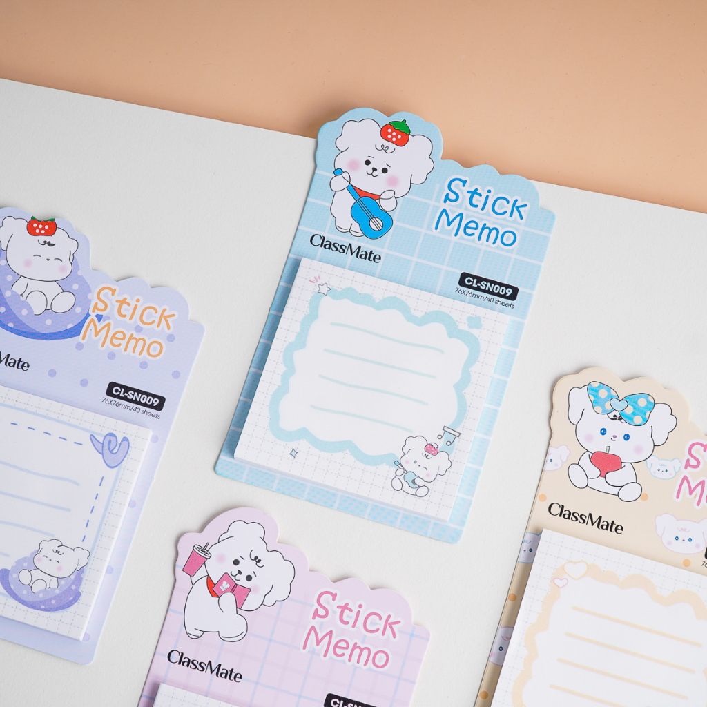 Giấy Note Ghi Chú CLASSMATE Stick Memo Thiết Kế Dễ Thương, Dùng Để Ghi Chú, Trang Trí Sổ Vở Vô Cùng Tiện Lợi CL-SN009