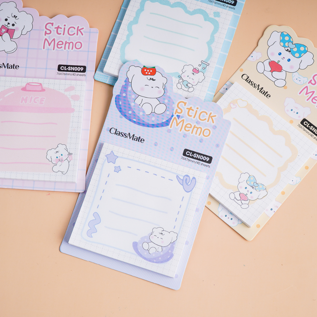 Giấy Note Ghi Chú CLASSMATE Stick Memo Thiết Kế Dễ Thương, Dùng Để Ghi Chú, Trang Trí Sổ Vở Vô Cùng Tiện Lợi CL-SN009
