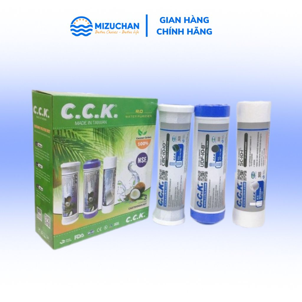 Bộ lõi lọc 1,2,3 C.C.K chính hãng Taiwan Shopee Việt Nam