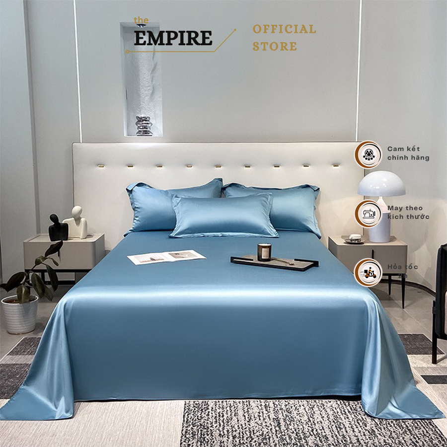 Set 3 món ga gối Tencel Lụa Pha Kate cao cấp EMPIRE giá siêu rẻ ga nệm mát mịn - EMPIRE | Bedding & Decor