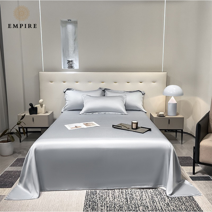 Set 3 món ga gối Tencel Lụa Pha Kate cao cấp EMPIRE giá siêu rẻ ga nệm mát mịn - EMPIRE | Bedding & Decor