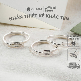 925 Silver Couple Rings, adjustable, engravable by claravn
