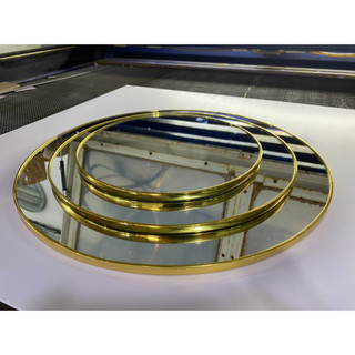 Gương Tròn Treo Tường Viền PVC Vàng, Nhiều Kích Cỡ, Giá Rẻ, Bao Bể Vỡ