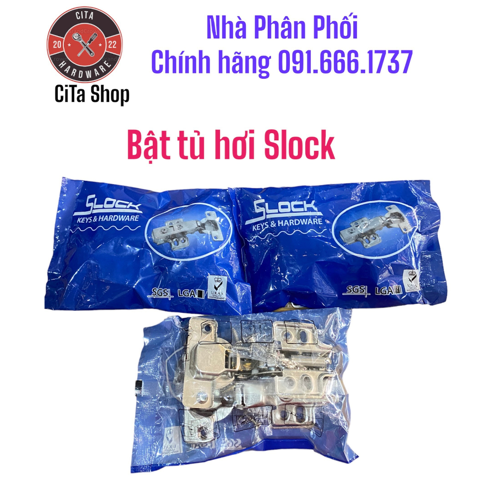 Bản lề hơi giảm chấn SLOCK A, B, C - Lắp tủ bếp, tủ chén, Bàn Làm Việc ...