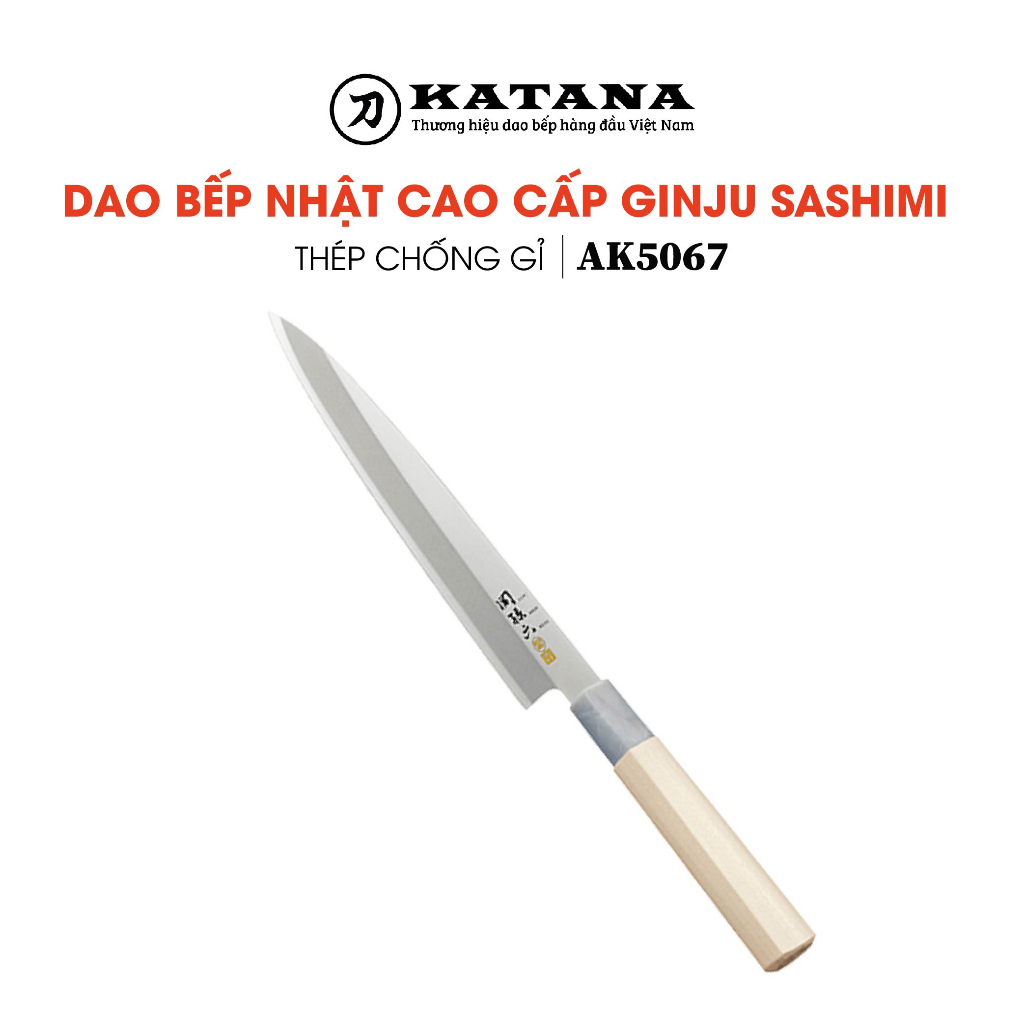 Dao bếp Nhật cao cấp KAI Ginju Sashimi - Dao Sashimi tay trái AK5067 (210mm)