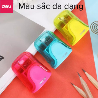 Gọt chì mini Deli tiện lợi cho học sinh giá rẻ - Lưỡi thép sắc bén không gỉ - Hồng/Xanh Dương/Vàng - màu ngẫu nhiên