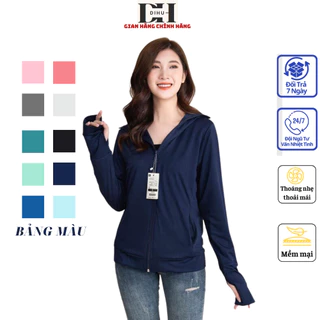 Áo chống nắng nữ 2 lớp Dihu vải thông hơi, áo nắng nữ đai to cản gió bụi che kín, cản UV