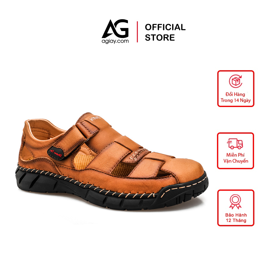 Giày Sandal Nam AG0248, Mẫu Giày Xăng Đan Nam Da Bò, Dép Rọ Nam Thiết ...