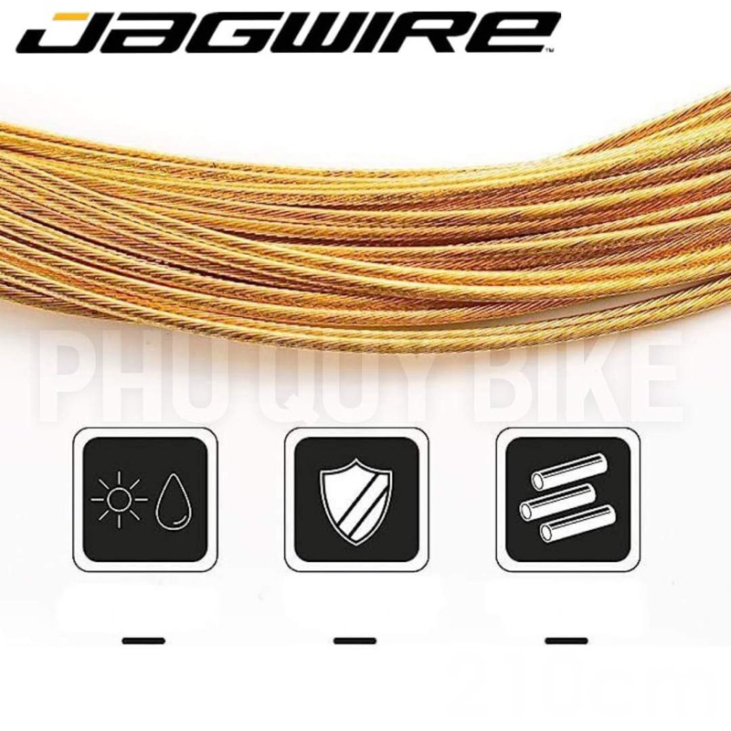 Ruột Đề Xe Đạp INOX Vàng Kim JAGWIRE Dài 210cm