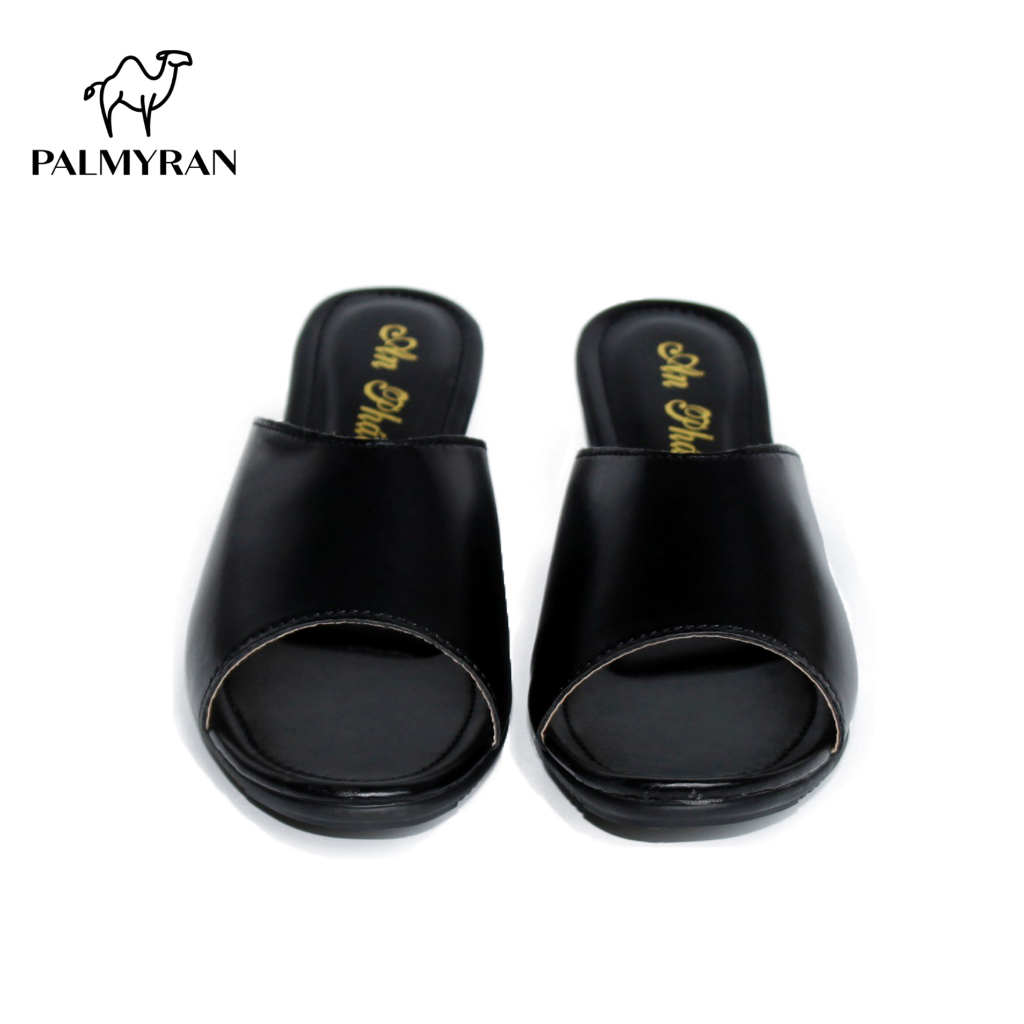 Dép sục da nữ đế xuồng 5cm DN07 - Dép trung niên đi êm chân