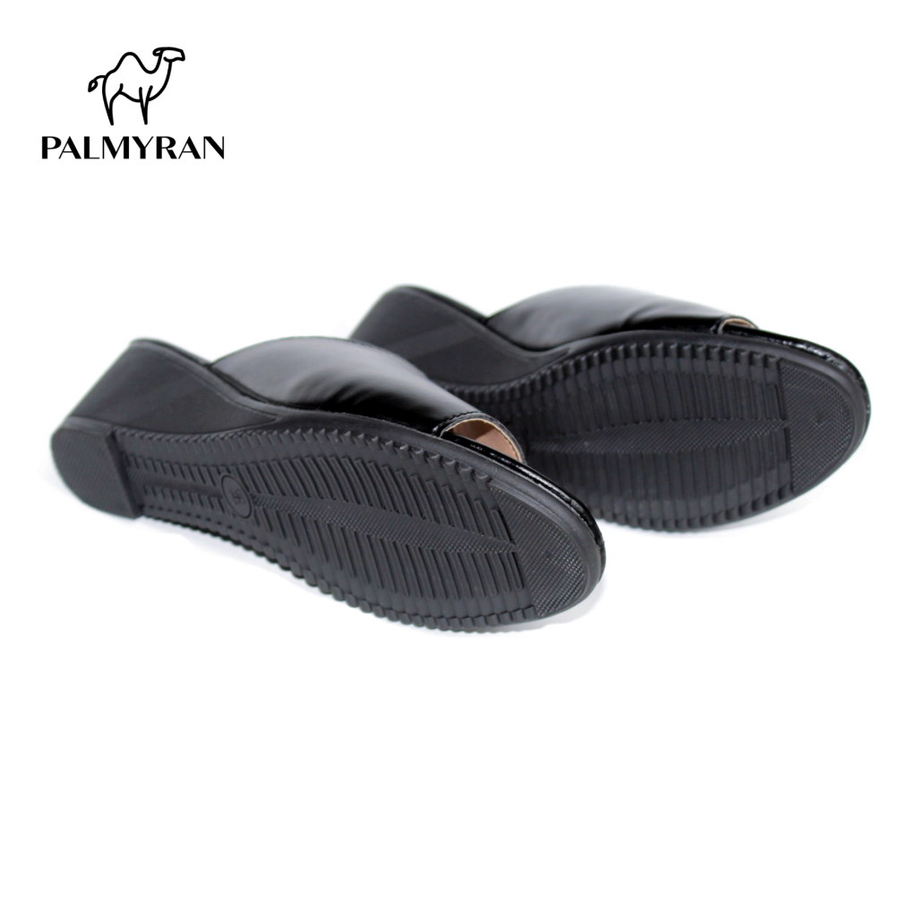 Dép sục da nữ đế xuồng 5cm DN07 - Dép trung niên đi êm chân