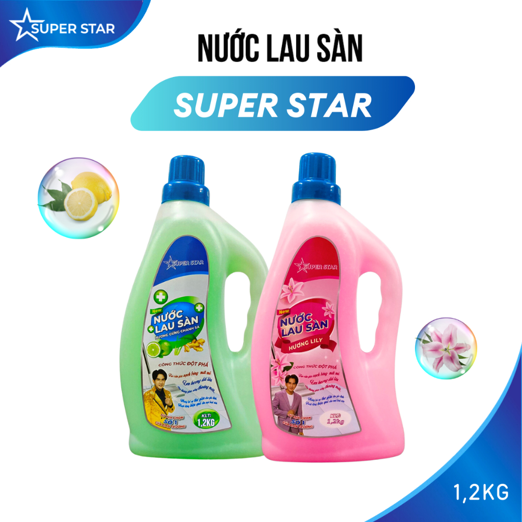 [Mã BMLTA35 giảm đến 35K đơn 99K] Nước Lau Sàn SUPER STAR - 1,2kg