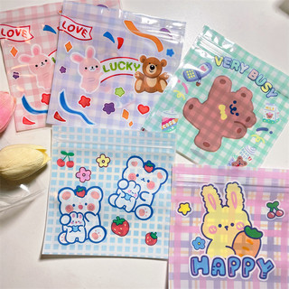 MEOWU Túi Zip Đựng Đồ Ăn Vặt/Trang Sức In Họa Tiết Hoạt Hình Dễ Thương Có Khóa Kéo Tiện Dụng
