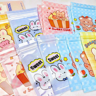 MEOWU Túi Zip Đựng Đồ Ăn Vặt/Trang Sức In Họa Tiết Hoạt Hình Dễ Thương Có Khóa Kéo Tiện Dụng