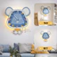 Tranh Đồng Hồ 3D LED Cắt Chú Gấu Đáng Yêu Trang Trí Nhà, Quán Cà Phê Xưởng Giá Rẻ