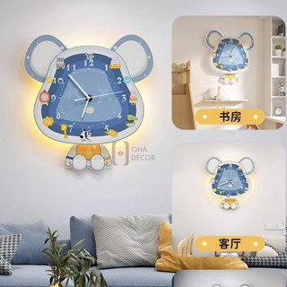 Tranh Đồng Hồ 3D LED Cắt Chú Gấu Đáng Yêu Trang Trí Nhà, Quán Cà Phê Hiện Đại Tinh Tế OHA Decor