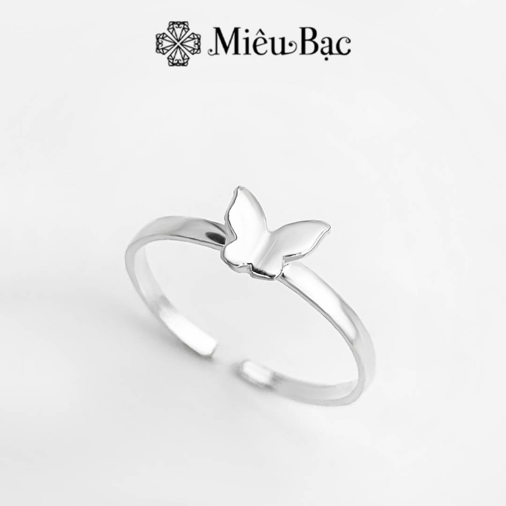 Nhẫn bạc nữ Miêu Bạc buffterfly bản hở chất liệu bạc S925 thời trang phụ kiện trang sức nữ N400866