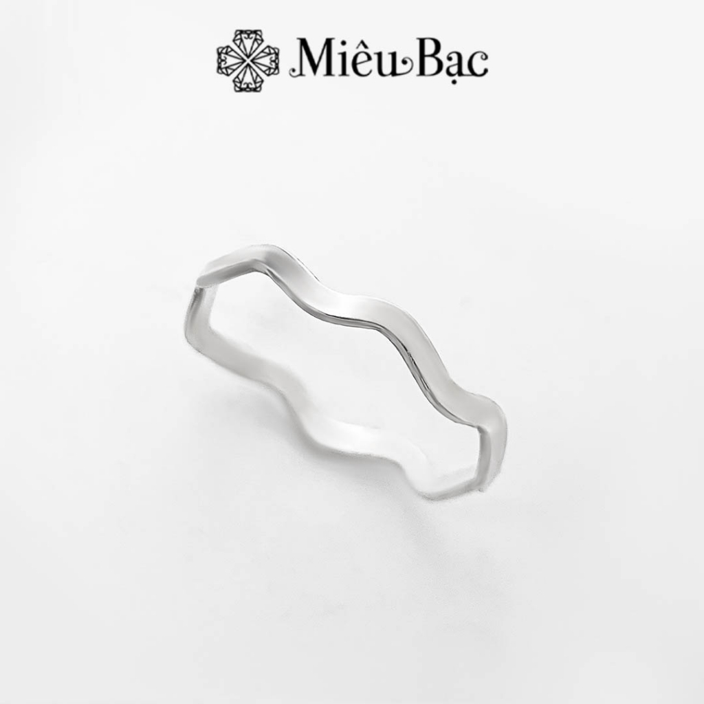 Nhẫn bạc nữ Miêu Bạc sóng chất liệu bạc 925 thiết kế free size phụ kiện trang sức nữ N400854