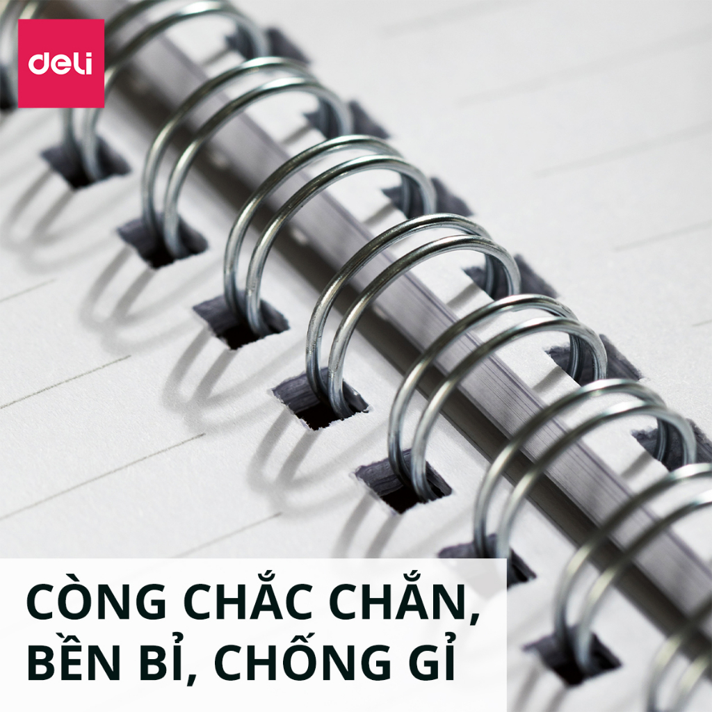 Sổ Lò Xo Học Sinh A5 120trang Deli - Tập Vở Kẻ Ngang 70gsm - Sổ Tay Ghi Chép Gáy Xoắn Dễ Thương Takenote - Quà Nhiều Mẫu