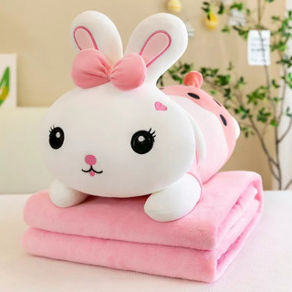 Bộ chăn gối văn phòng tiên cá, chăn kèm gối hình thú đáng yêu cho bé đi học , mền kèm gấu mang đi du lịch tiện lợi