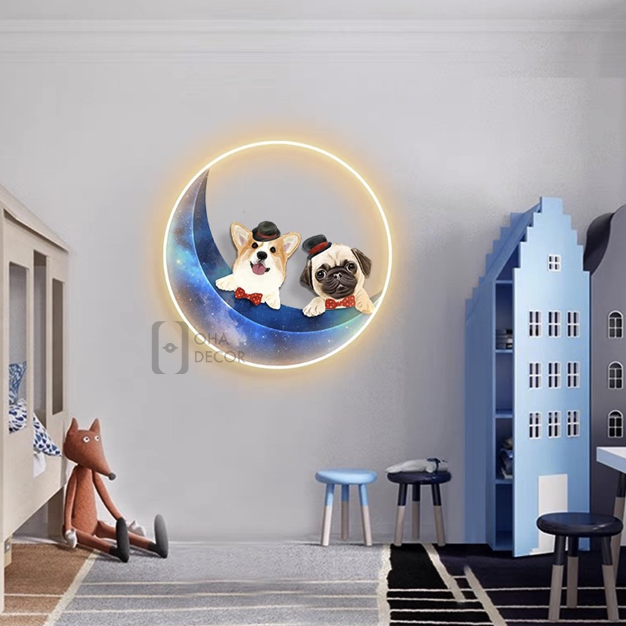 Tranh 3D LED Chú Mèo Dễ Thương 