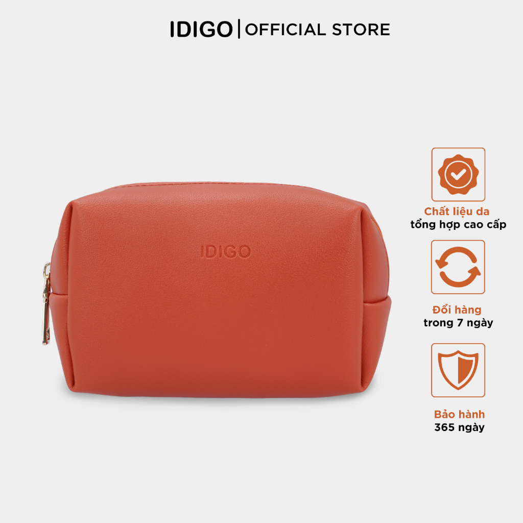 Túi mỹ phẩm nữ chữ nhật phom mềm IDIGO FB2-008-00
