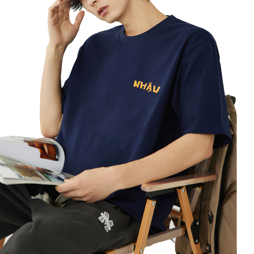 Áo thun cotton unisex nam nữ Goodore Nhậu thoáng mát năng động form Oversize thiết kế độc đáo