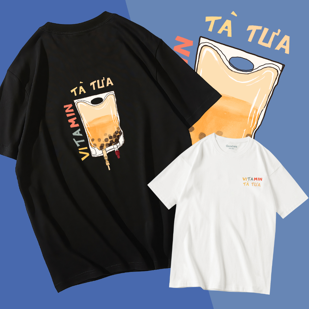 Áo thun cotton unisex nam nữ Goodore Tà tưa thoáng mát năng động form Oversize thiết kế độc đáo