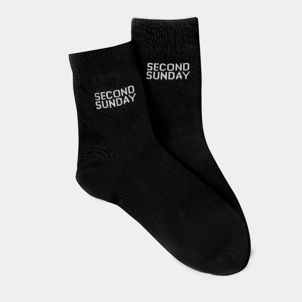 Ảnh Tất cao cổ Seccond Sunday Basic Logo Crew Socks SA02 1