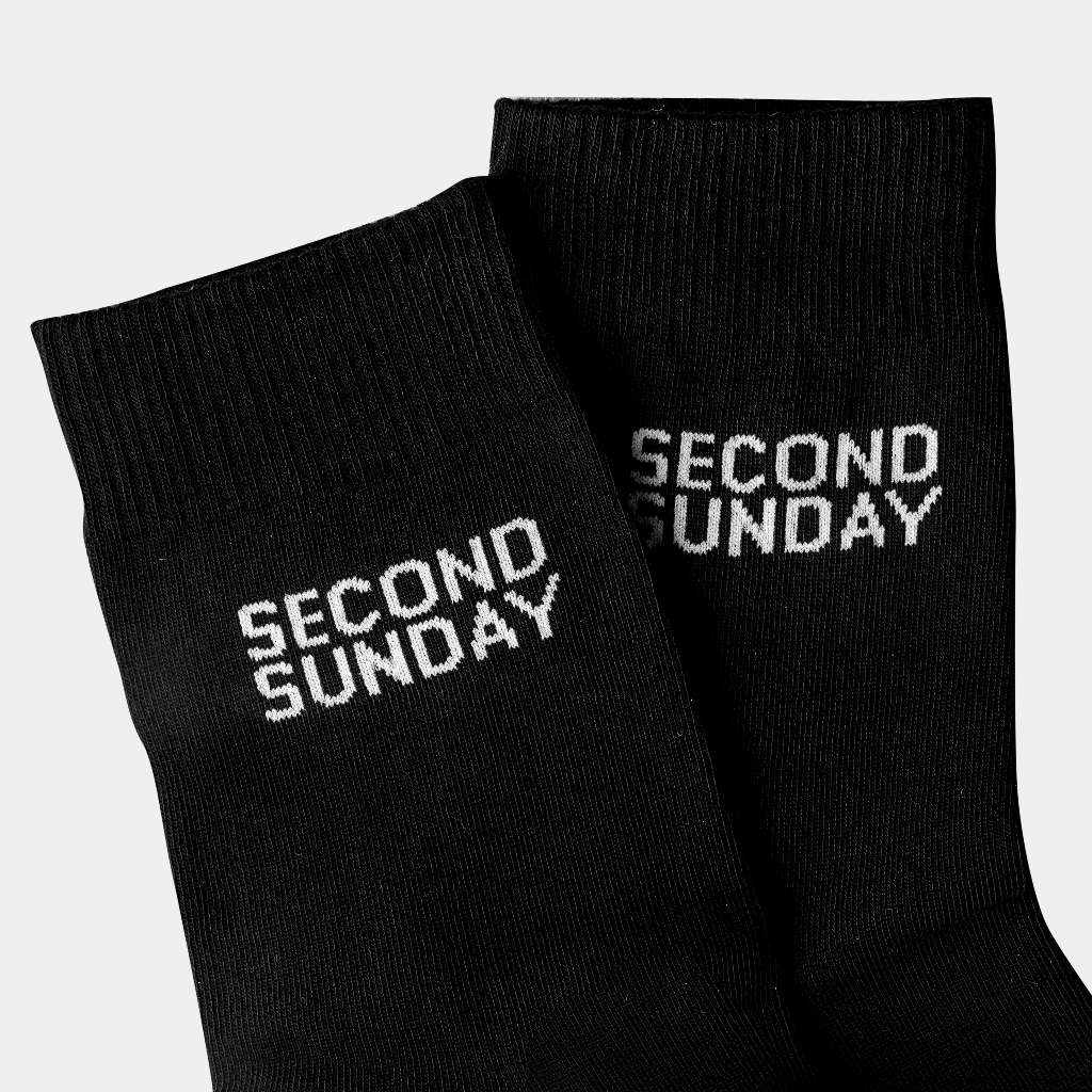 Ảnh Tất cao cổ Seccond Sunday Basic Logo Crew Socks SA02 4