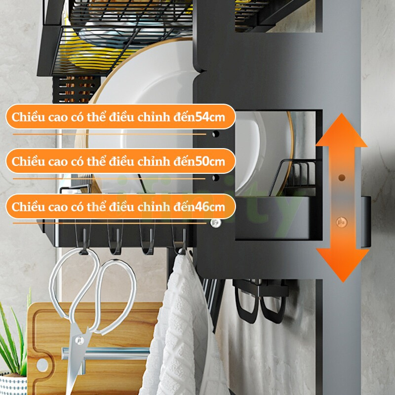 Lifinity Kệ Bồn Rửa Có Thể Điều 60-120cm 1/2 Tầng Kệ Đựng Bát Đĩa, Kệ Để Chén Đĩa Trên Bồn Rửa Bát
